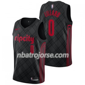 Män Portland Trail Blazers Tröja Damien Lillard 0 Nike City Edition Swingman